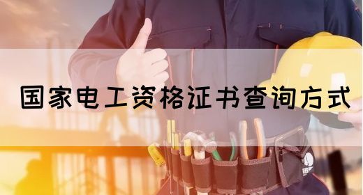 国家电工资格证书查询方式