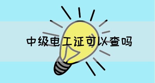 中级电工证可以查吗(图1)