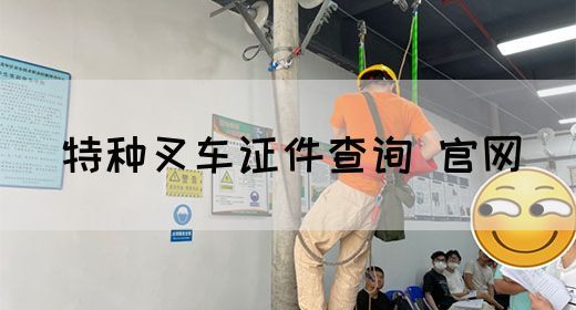 特种叉车证件查询 官网