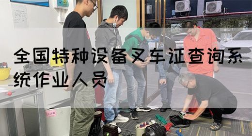 全国特种设备叉车证查询系统作业人员