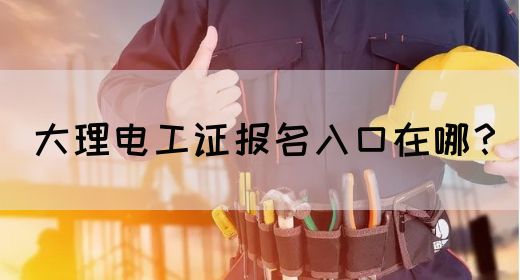 大理电工证报名入口在哪？