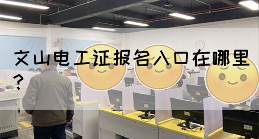 文山电工证报名入口在哪里？(图1)